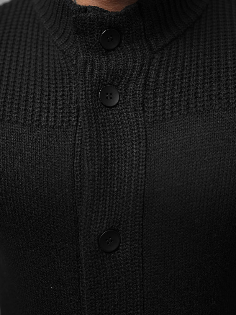 Vīriešu svīteris melns OZONEE NB/MM6011/4