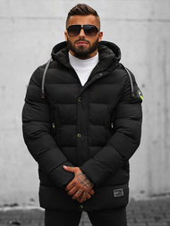 Vīriešu parka melns OZONEE JS/22M61/392