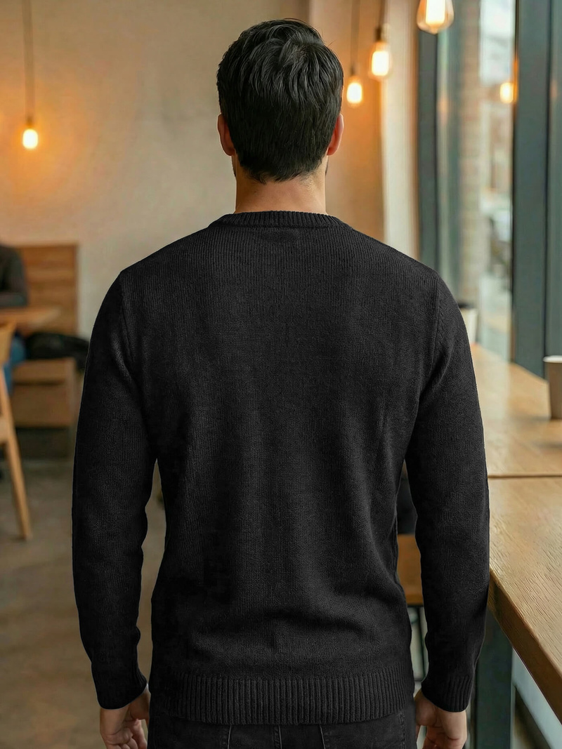 Vīriešu svīteris melns OZONEE JS/59B3607/3