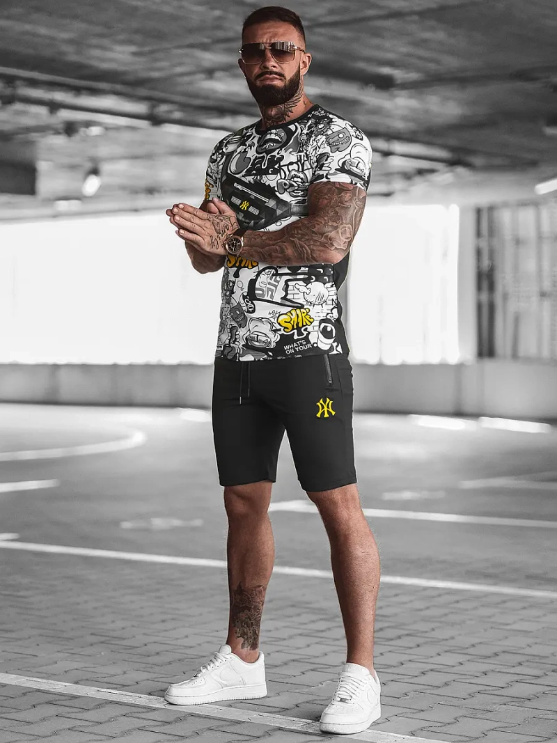 Vīriešu Treniņtērps Melni-Dzeltens OZONEE O/HM789