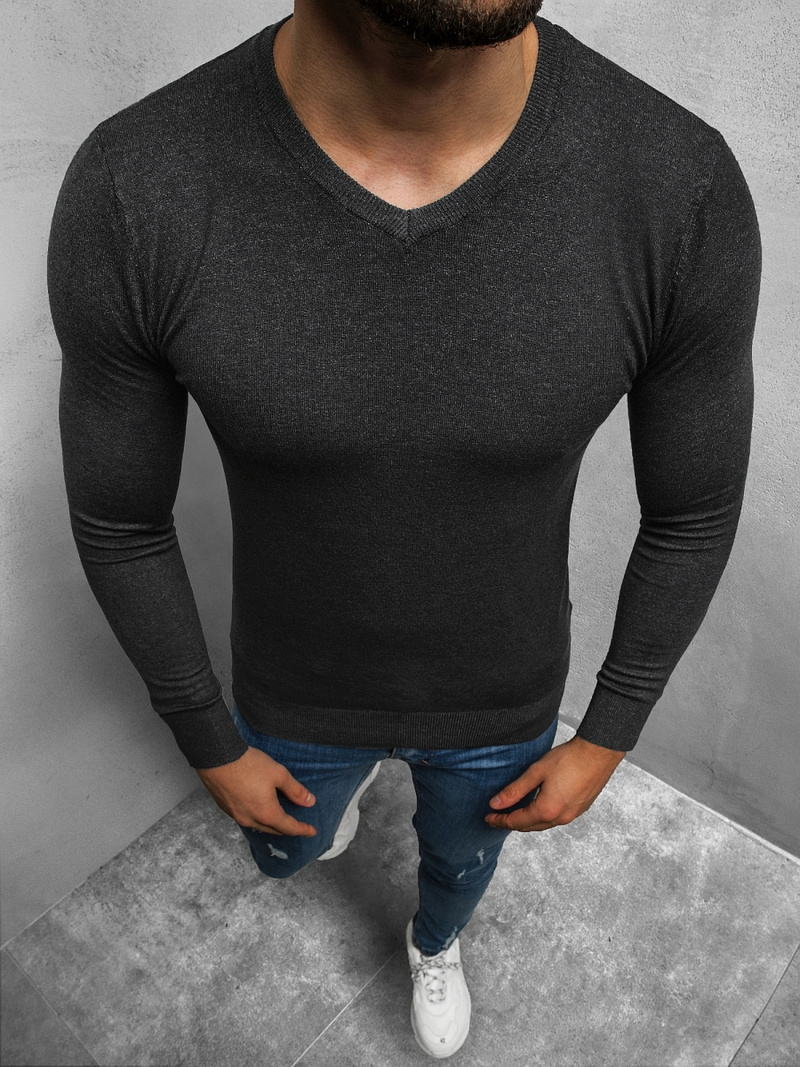 Vīriešu svīteris grafīta OZONEE TMK/YY03/13Z