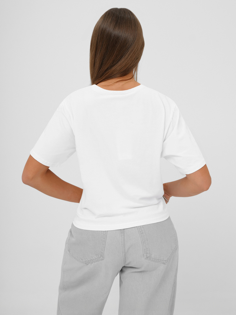 Sieviešu t-krekls balti-melns OZONEE JS/RJ77247