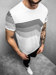 Vīriešu T-krekls balts OZONEE JS/KS2058Z