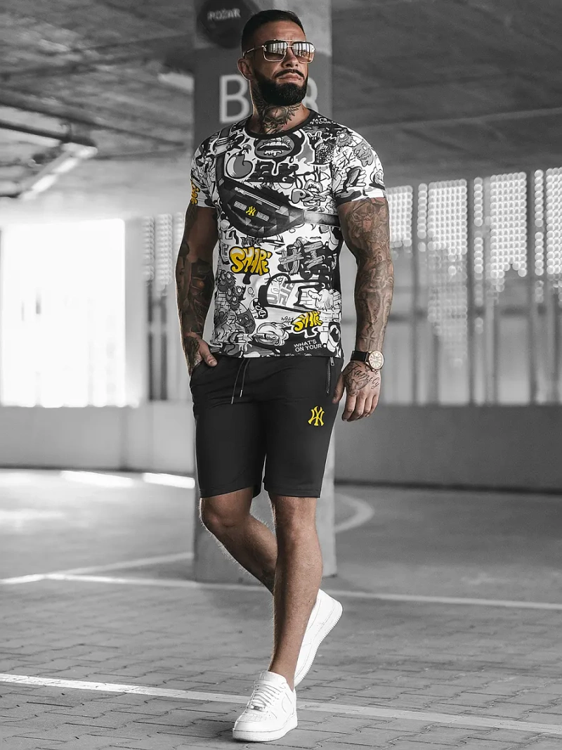 Vīriešu Treniņtērps Melni-Dzeltens OZONEE O/HM789