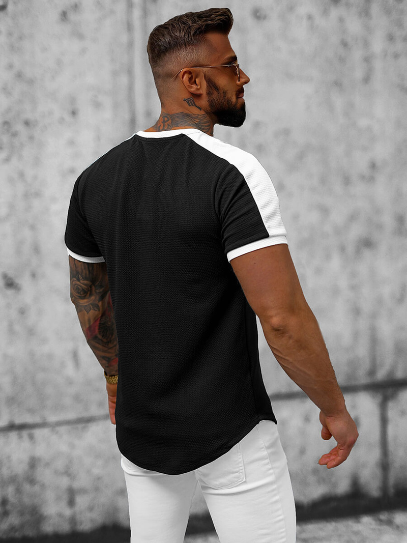 Vīriešu t-krekls melns OZONEE O/TX6413