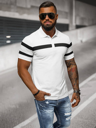 Vīriešu polo krekls balts OZONEE NB/MT3108