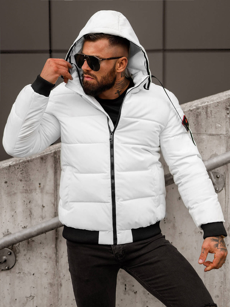 Vīriešu parka balta OZONEE JS/31M5031/281