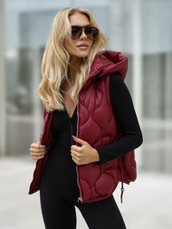 Sieviešu veste bordosarkana OZONEE JS/5M3235/1