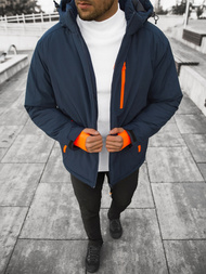 Vīriešu ziemas virsjaka tumši zila OZONEE JS/HH011/50Z