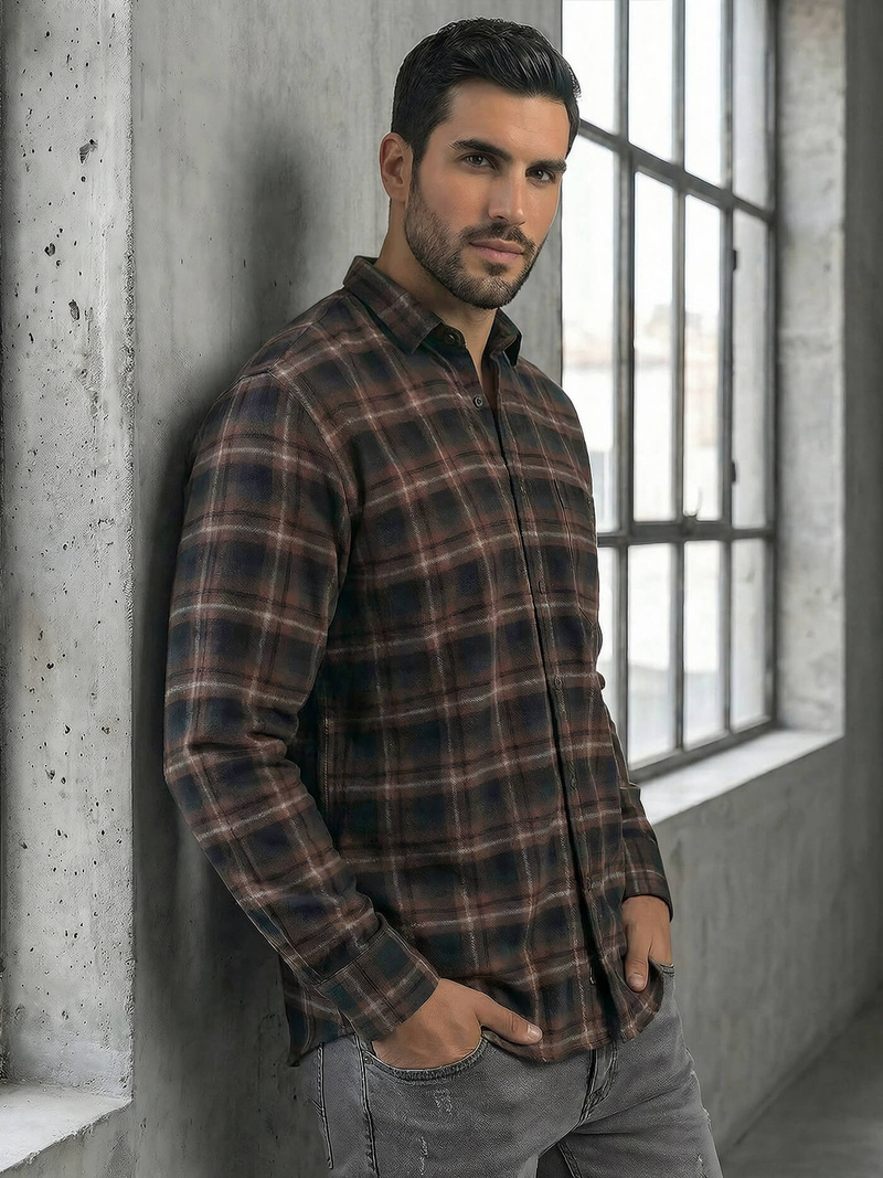 Vīriešu krekls tumši zila OZONEE V/V177Z