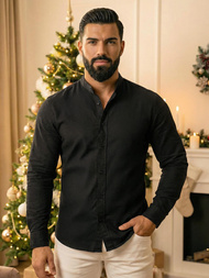 Vīriešu krekls melna OZONEE O/V121Z