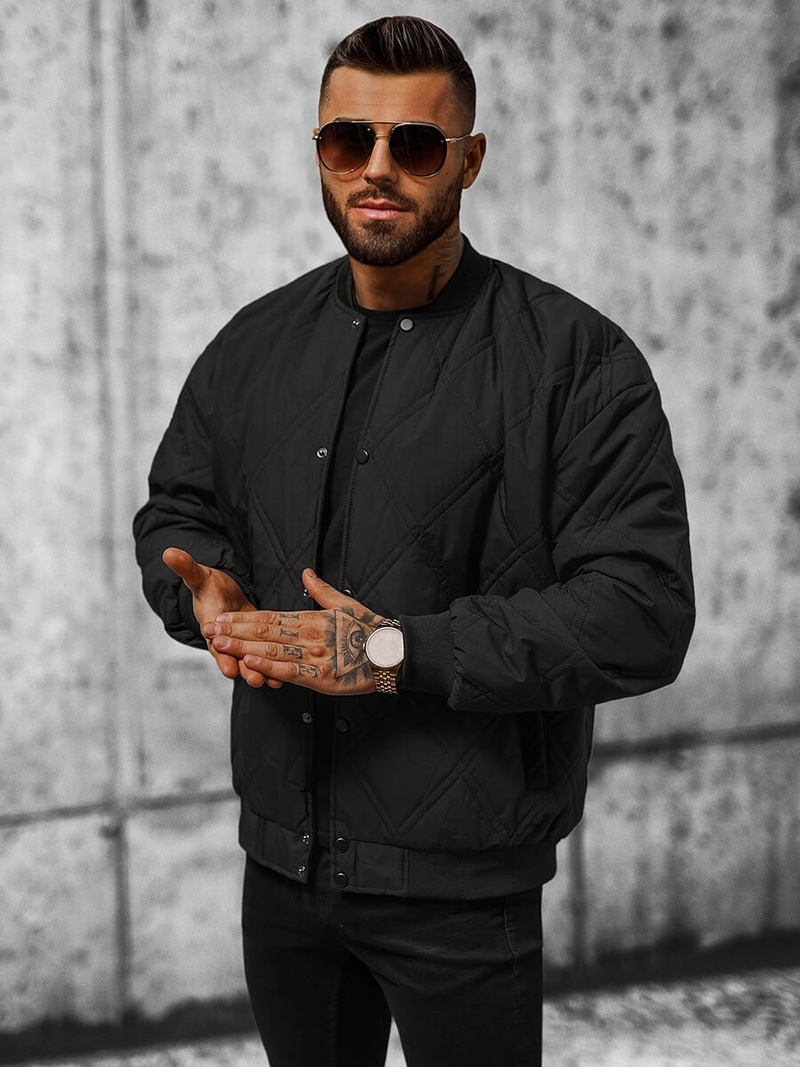 Vīriešu pārejas virsjaka melna OZONEE JS/84M3020/392