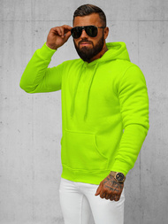 Vīriešu džemperis ar kapuci zaļi-neona OZONEE JS/2009Z 