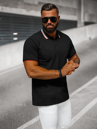 Vīriešu polo krekls melns OZONEE O/DA719