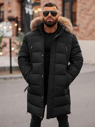 Vīriešu ziemas virsjaka melna OZONEE JS/25M9803/392
