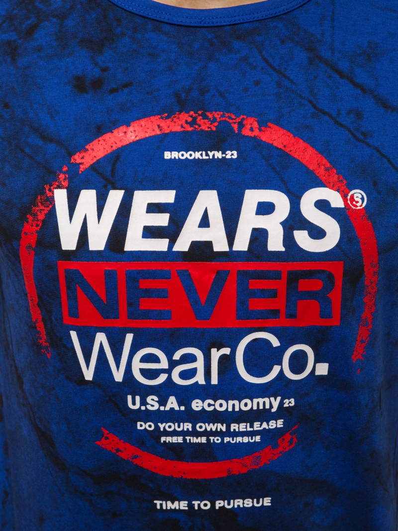 Vīriešu T-krekls debesu zils OZONEE JS/SS10925Z