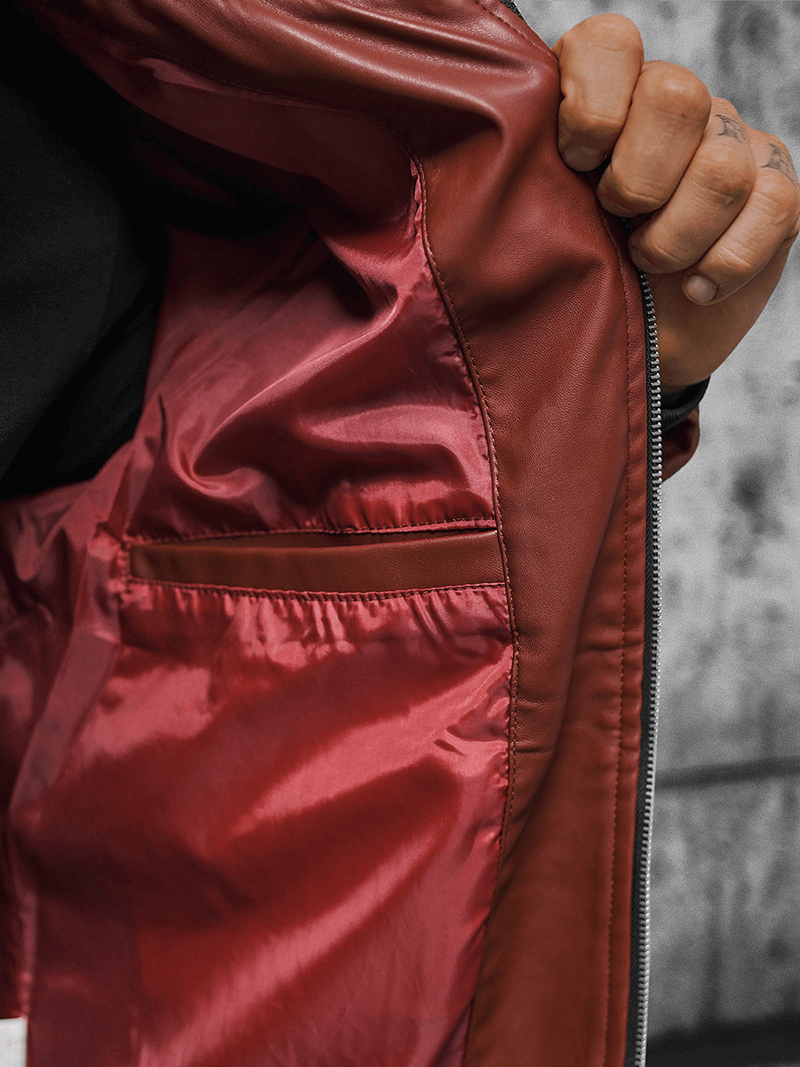 Vīriešu bomber virsjaka bordosarkana OZONEE N/6705/7Z