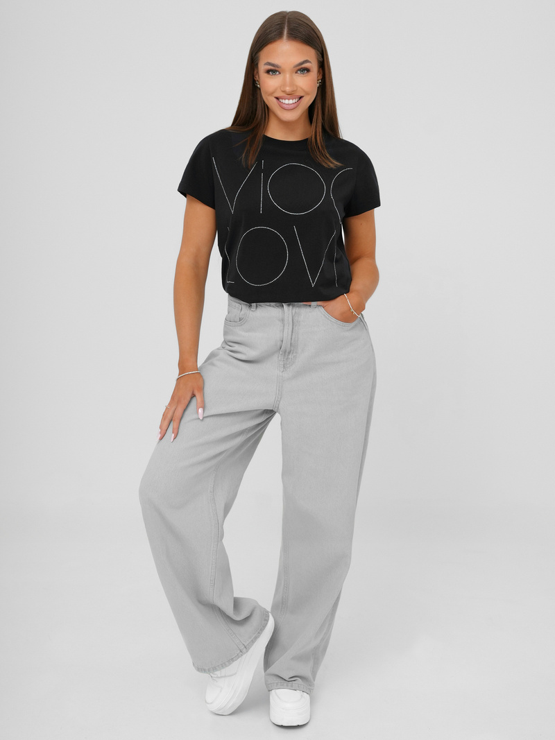 Sieviešu T-krekls Melns OZONEE JS/YJ77841