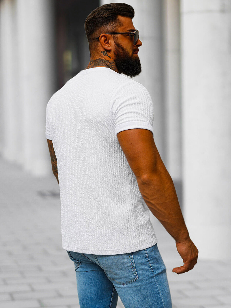 Vīriešu t-krekls balts OZONEE O/7766T