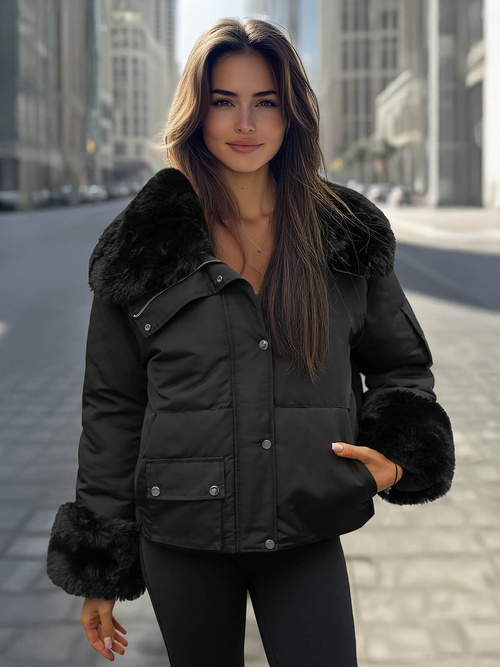 Sieviešu ziemas jaka melna OZONEE O/H833Z