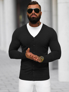 Vīriešu svīteris melns OZONEE NB/MM6006/4Z