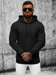 Vīriešu džemperis ar kapuci melna OZONEE O/TB2272