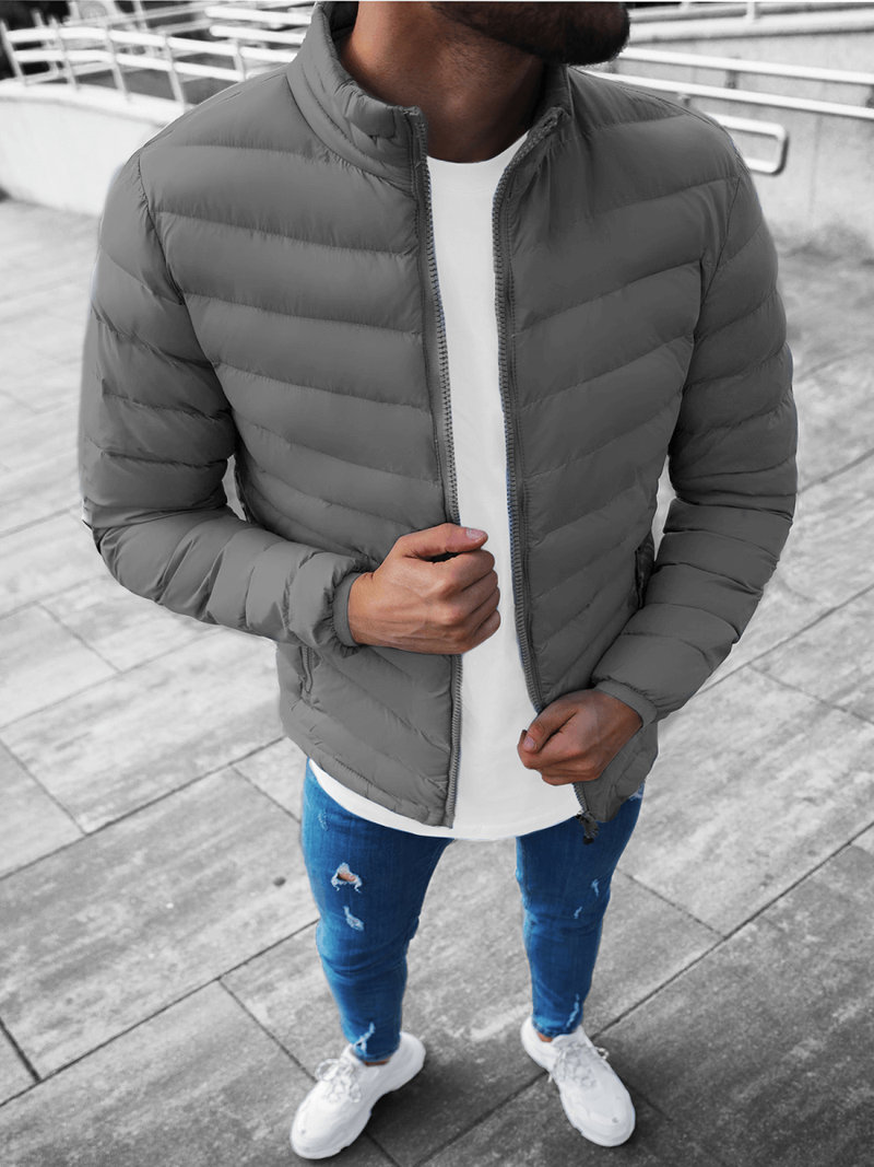 Vīriešu pārejas virsjaka pelēka OZONEE JS/SM70