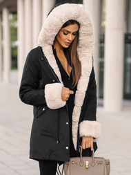 Sieviešu ziemas jaka melna OZONEE JS/M763/392Z