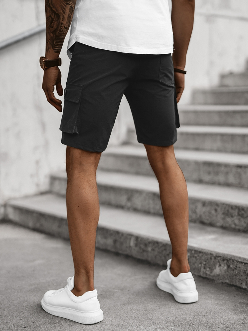 Vīriešu chino šorti melni OZONEE T/DC469