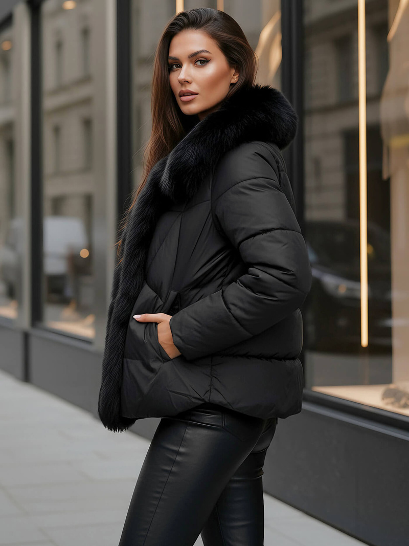 Sieviešu jaka melna OZONEE O/16M9179/392