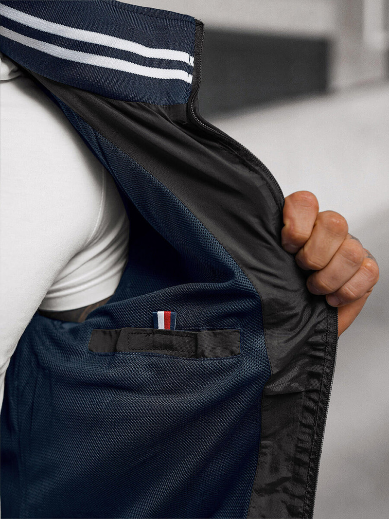 Vīriešu pārejas virsjaka melna OZONEE JS/5M3101/392Z