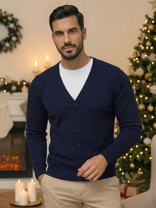 Vīriešu svīteris tumši zils OZONEE NB/MM6006/6Z