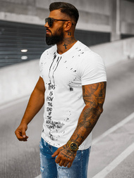 Vīriešu T-krekls balts OZONEE O/8T1259/1