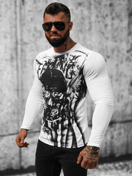 Vīriešu t-krekls ar garām piedurknēm balts OZONEE O/B257