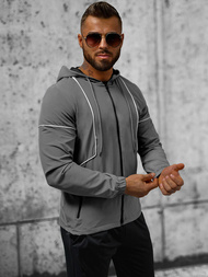 Vīriešu pārejas virsjaka pelēka OZONEE JS/M10300