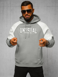 Džemperis ar kapuci pelēka OZONEE O/SWE23027Z