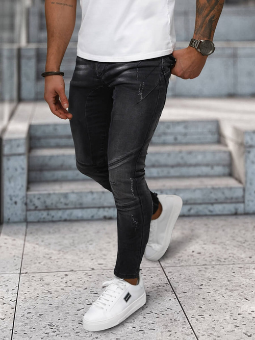 Vīriešu džinsi melni OZONEE NB/MP0025NZ