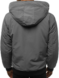 Vīriešu virsjaka pelēka OZONEE JS/2019005