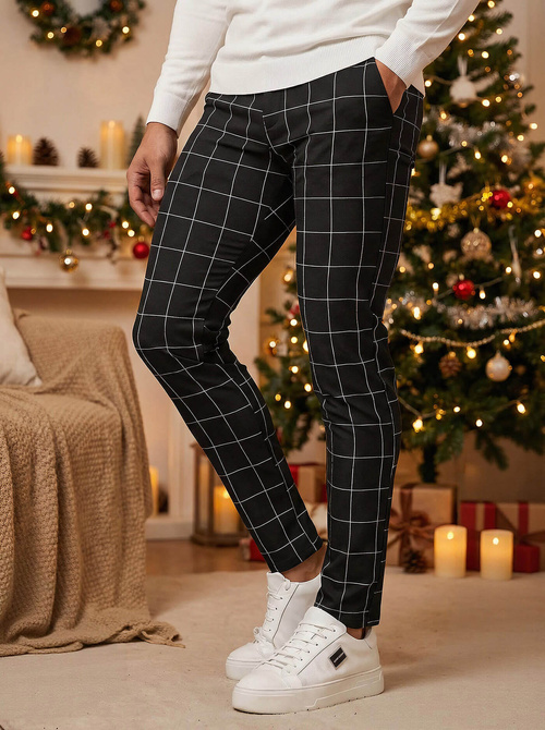 Vīriešu chino bikses melnas OZONEE DJ/5505Z