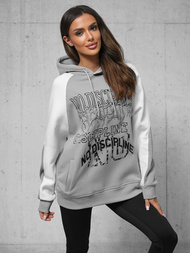 Džemperis ar kapuci pelēka OZONEE O/SWE23037Z