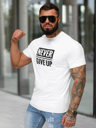 Vīriešu t-krekls balts OZONEE NB/MT3133