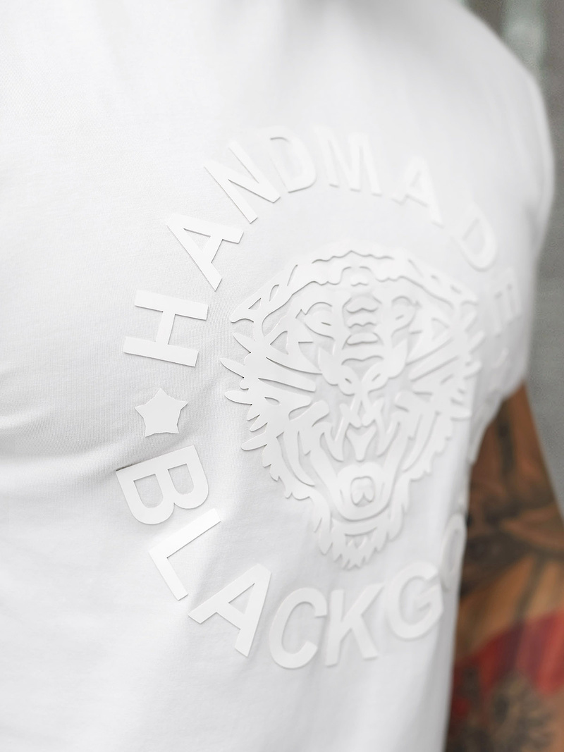 Vīriešu t-krekls balts OZONEE NB/MT3019/02Z