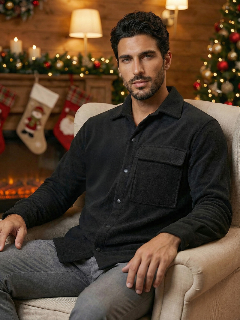 Vīriešu krekls melns OZONEE O/GOM23040Z