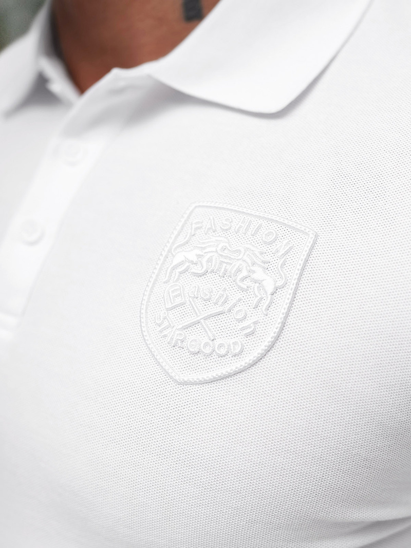 Vīriešu polo krekls balts OZONEE NB/MT3142