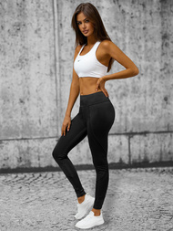 Sieviešu legingi melni OZONEE O/YY9281