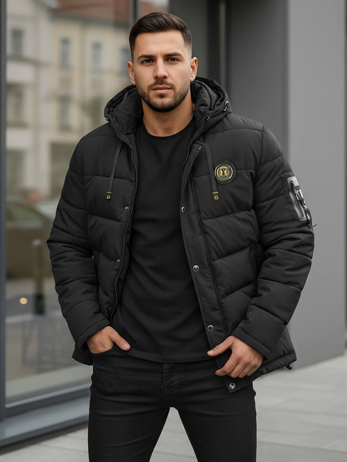 Vīriešu jaka melna OZONEE JS/57M7503/392Z