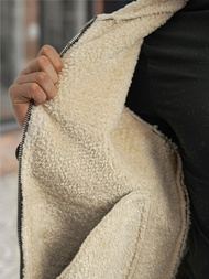 Vīriešu ādas virsjaka melna OZONEE JS/11Z8271