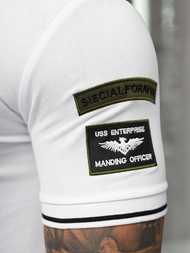 Vīriešu polo krekls balts OZONEE NB/MT3144