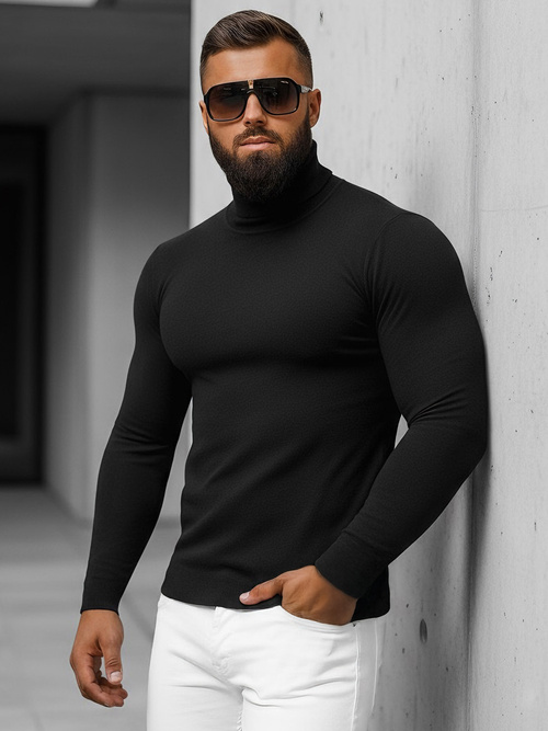 Vīriešu svīteris melns OZONEE NB/MMB600/4Z