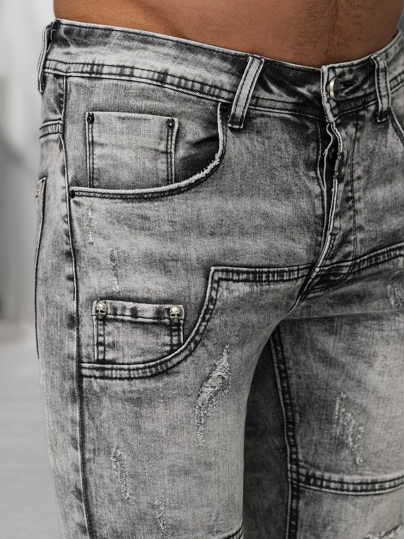 Vīriešu džinsi grafīta OZONEE NB/MP0163NZ